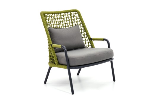 Kun Design Banyan Tree Lounge Armchair Anthracite, Green and Dark Grey