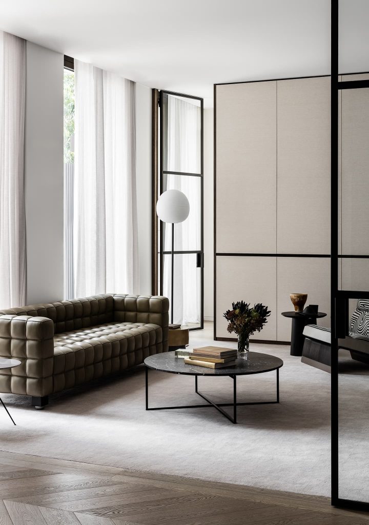 Mim Design Charlotte McGill Horsburgh Grove apartment Kubus Sofa modern minimalist interior DOMO