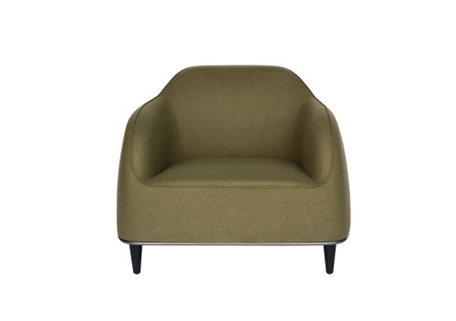 Bear Armchair smooth minimalist tub seat army green DOMO