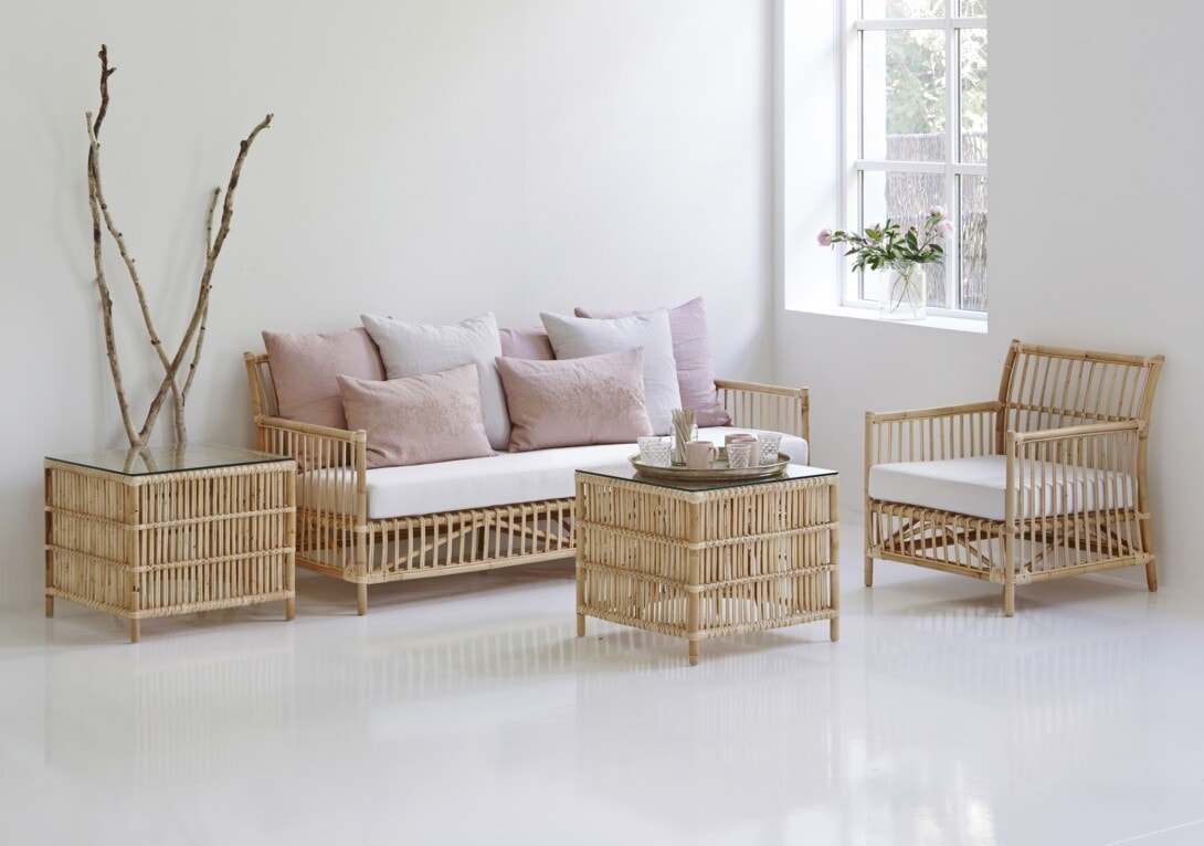 Sika Design: Caroline Interior 3 Seater Sofa, Lounge Chair and Side Table in Natural