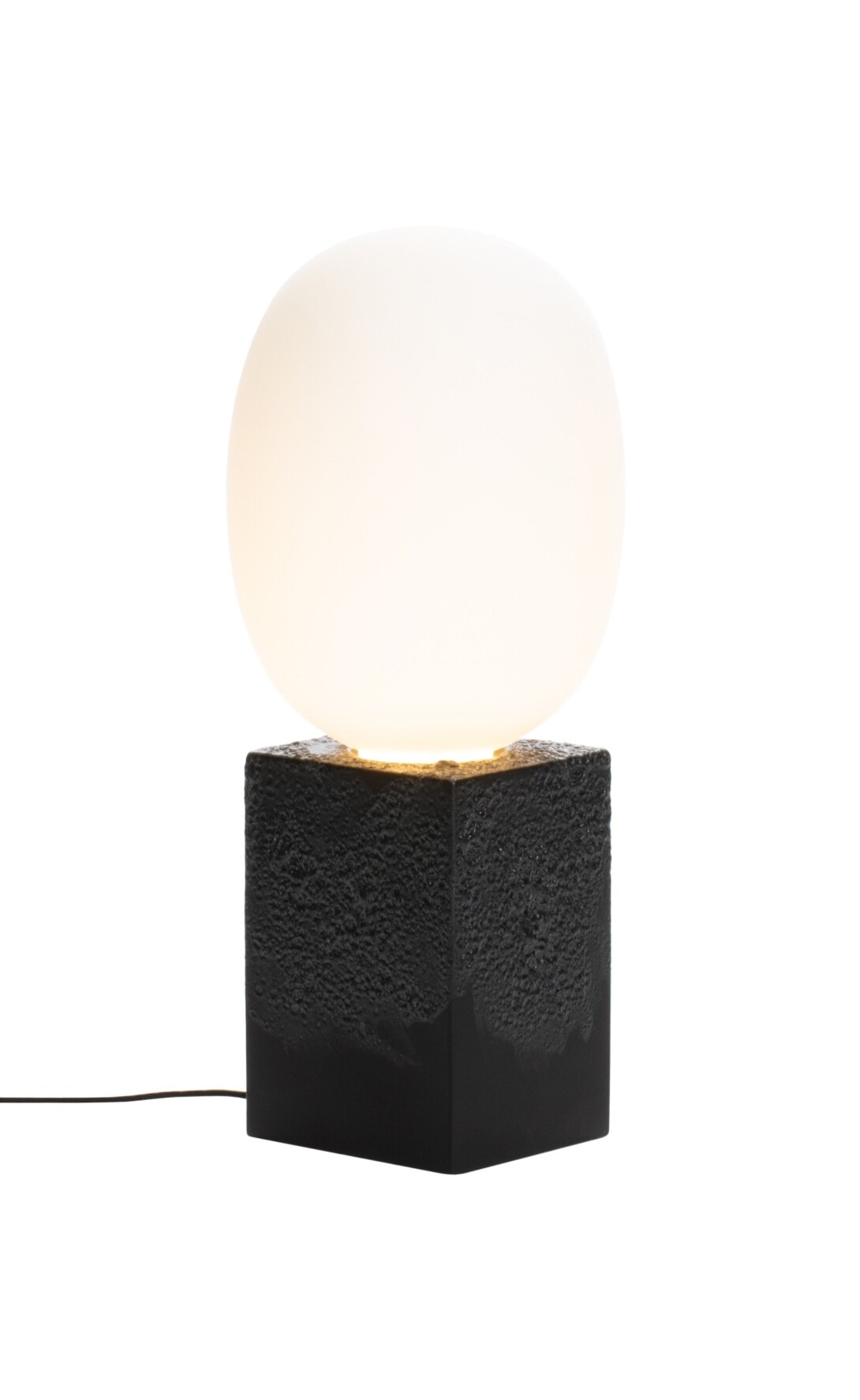 Pulpo: Magma One Light - High in white acetato glass with black base DOMO