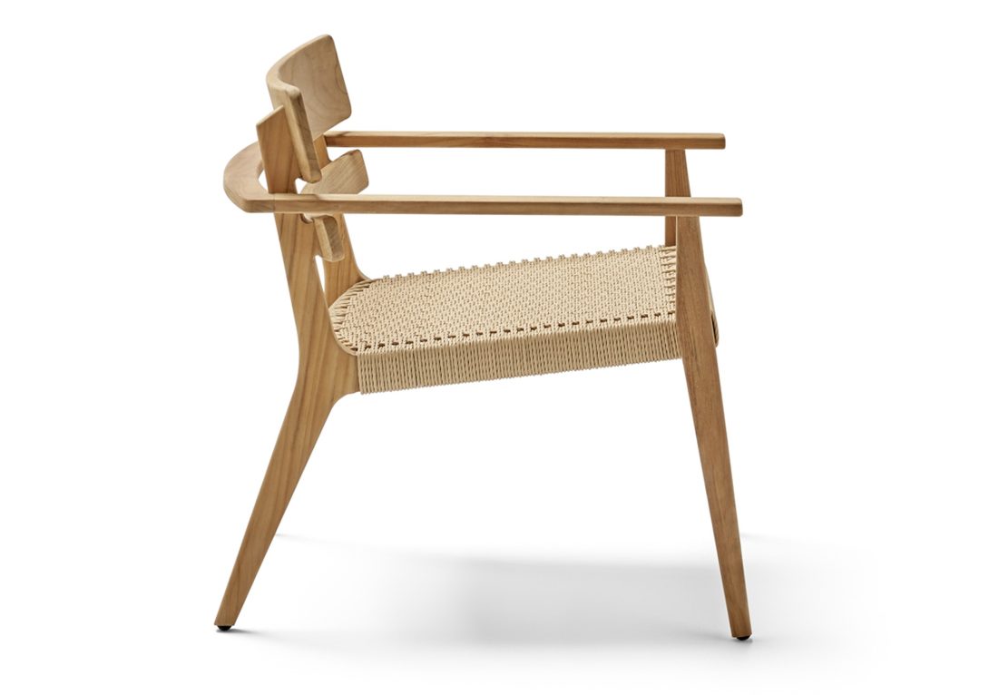 POINT Paralel Club Small Lounge Chair teak Gabriel Teixido outdoor furniture DOMO