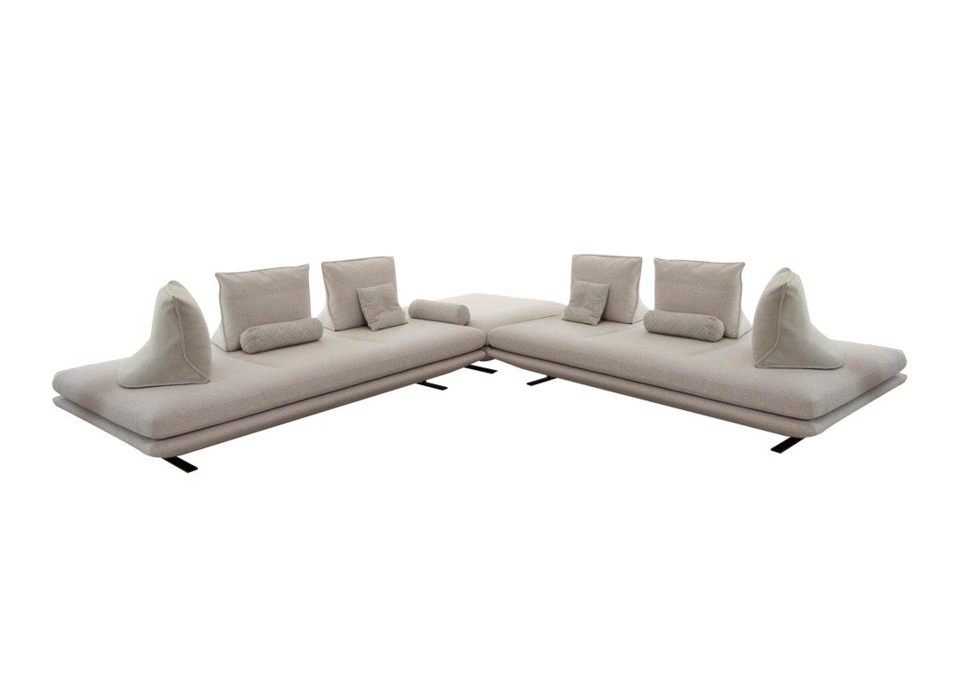Ligne Roset: Prado Chaise Large 6 seater sofa DOMO Steelcut Trio Beige