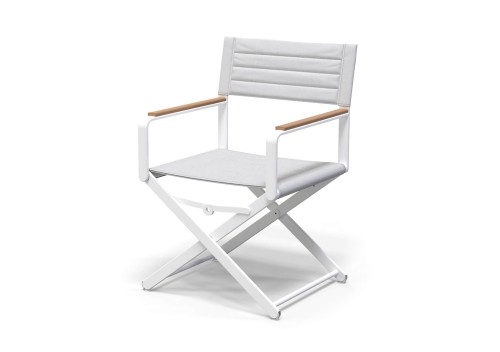 Kun Design Chic Folding Chair in White and Light Grey