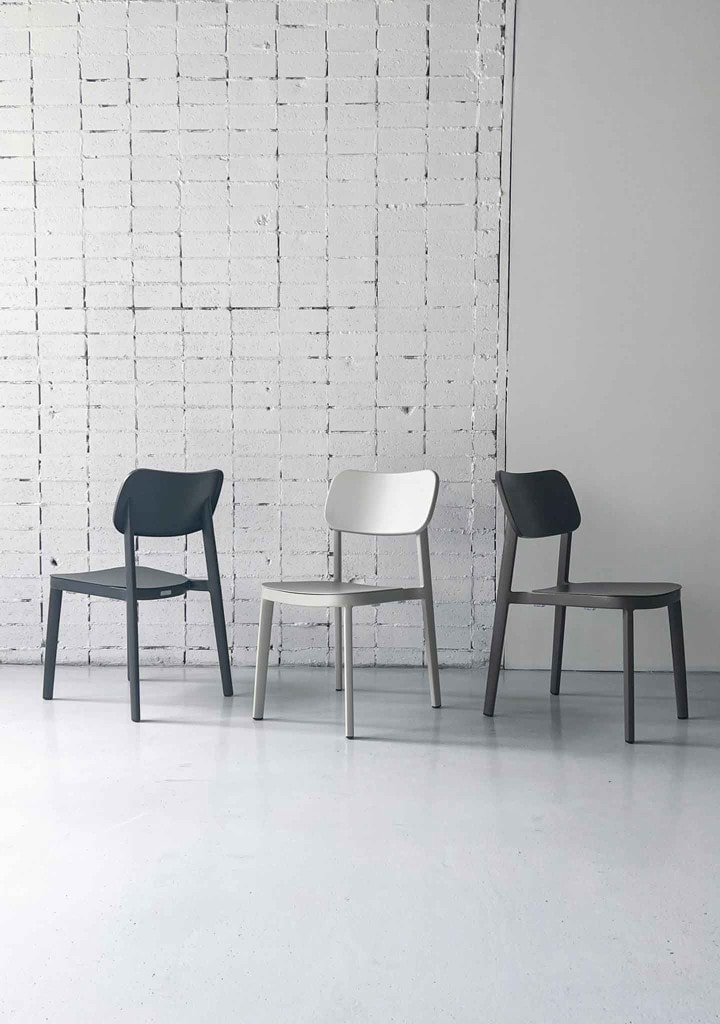 Kun Design: Oval Dining Chair Anthracite Olive Grey Taupe