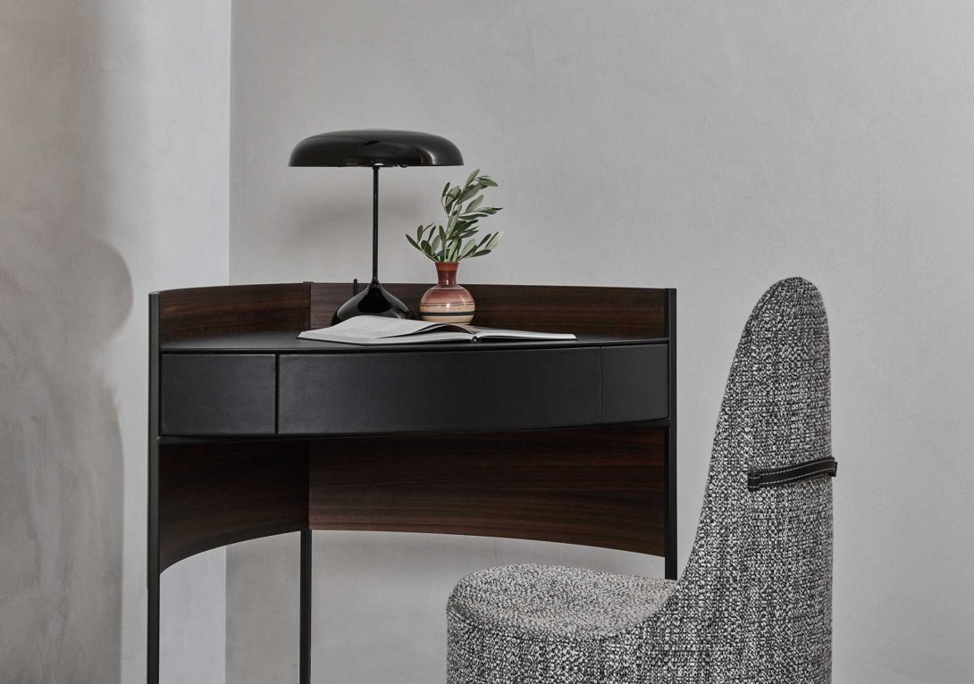Designer contemporary corner bloom desk Presotto Landscape Upholstered Chair