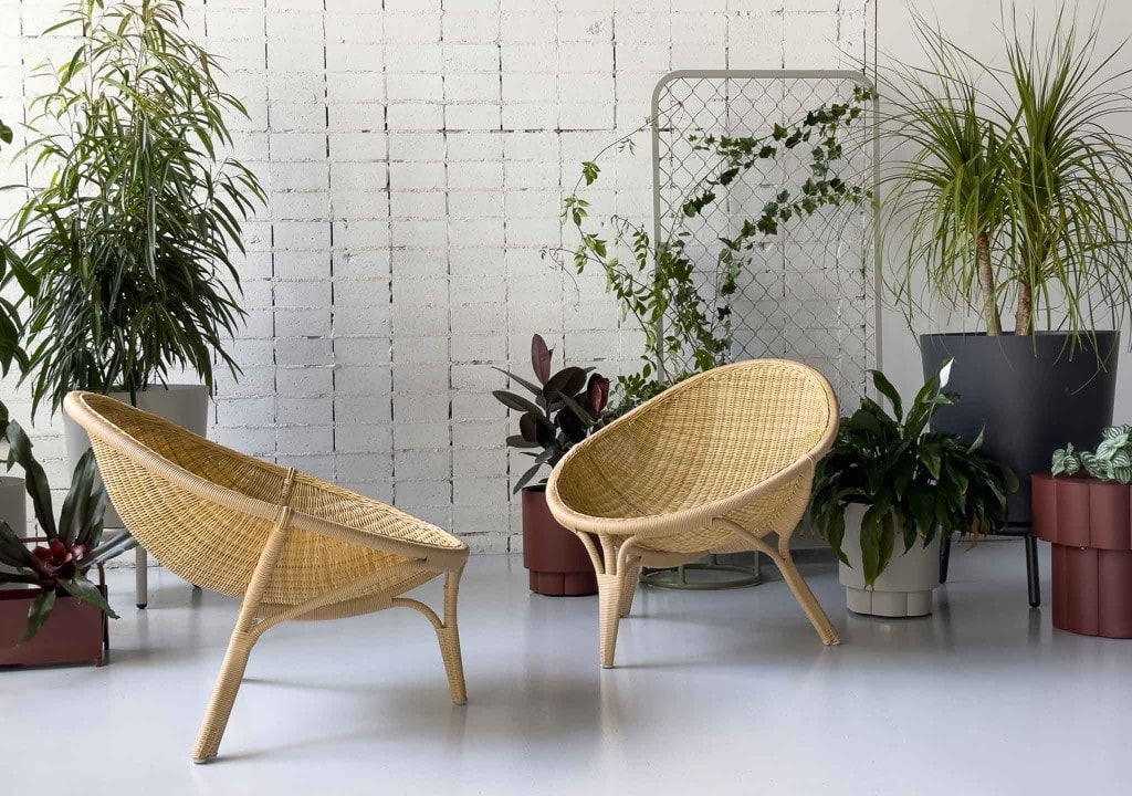 Sika Design: Rana Exterior Chairs, Kun Design: Lotus Planters and Side Table