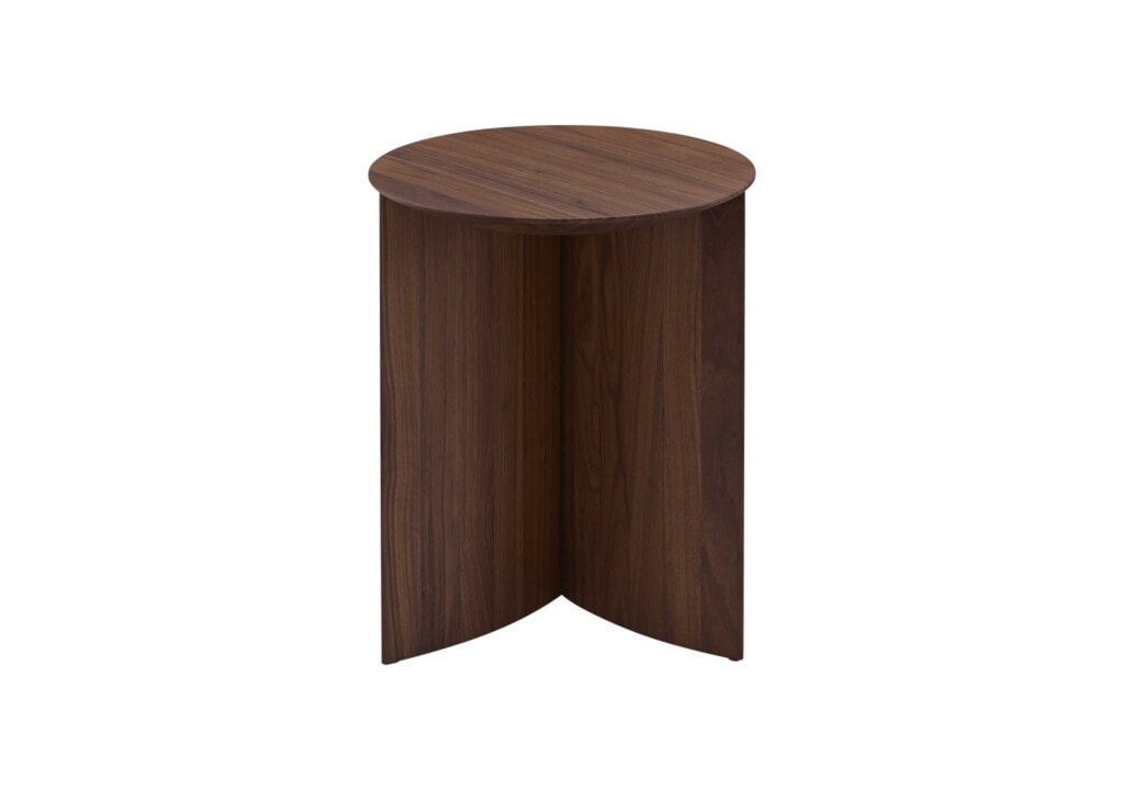 Rondone Occasional Table DOMO walnut wood curved side table DOMO